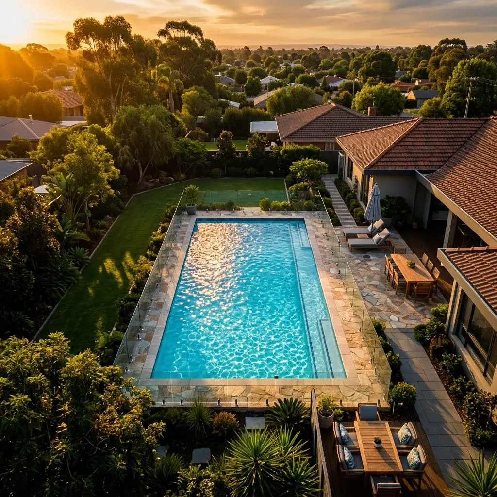 Sparkling clean pool in Adelaide